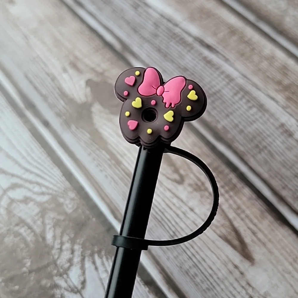 Minnie Mouse Donut Straw Topper - Picture 3 of 5